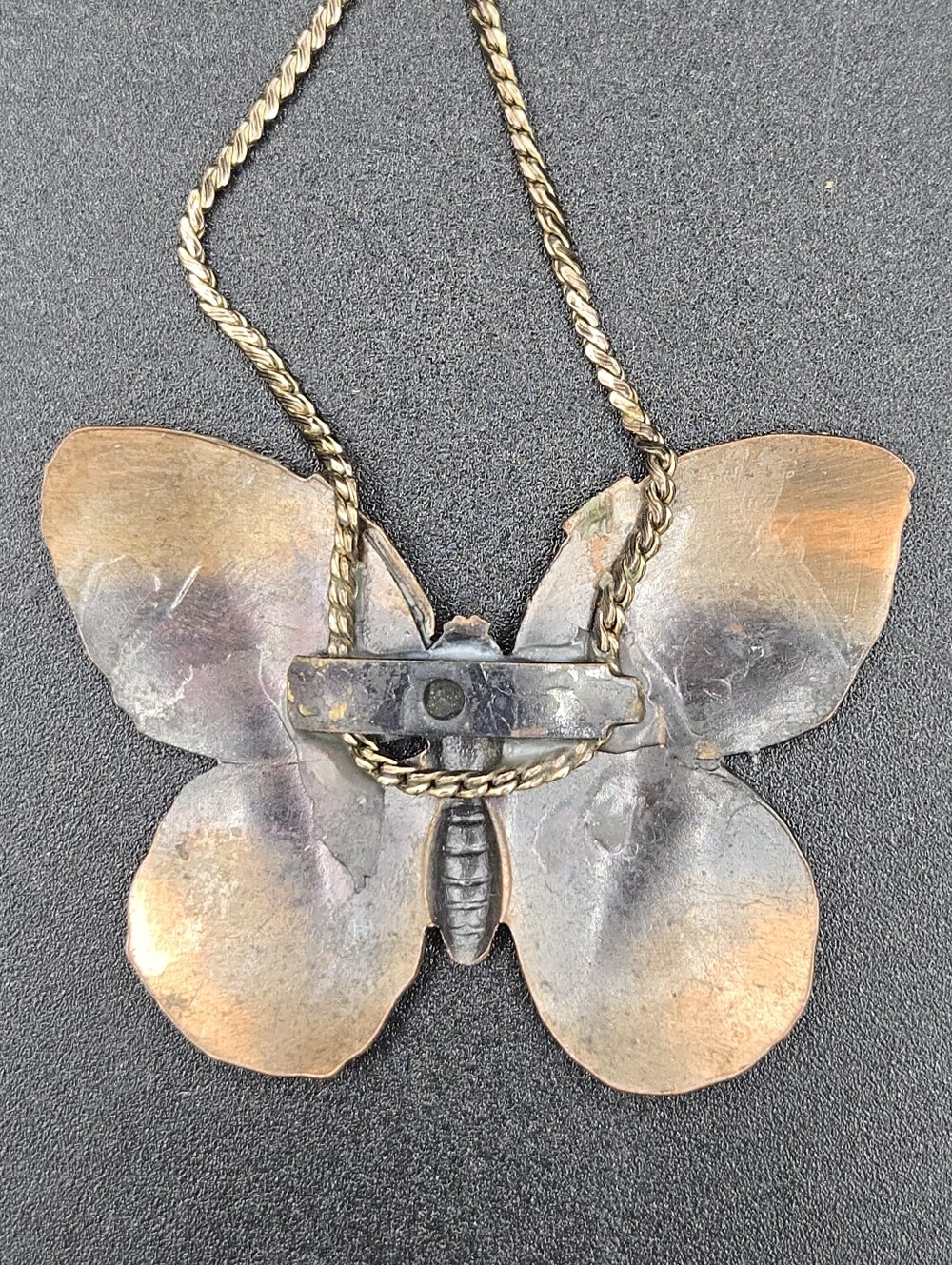 Vintage Copper Butterfly Necklace - Picture 3 of 4